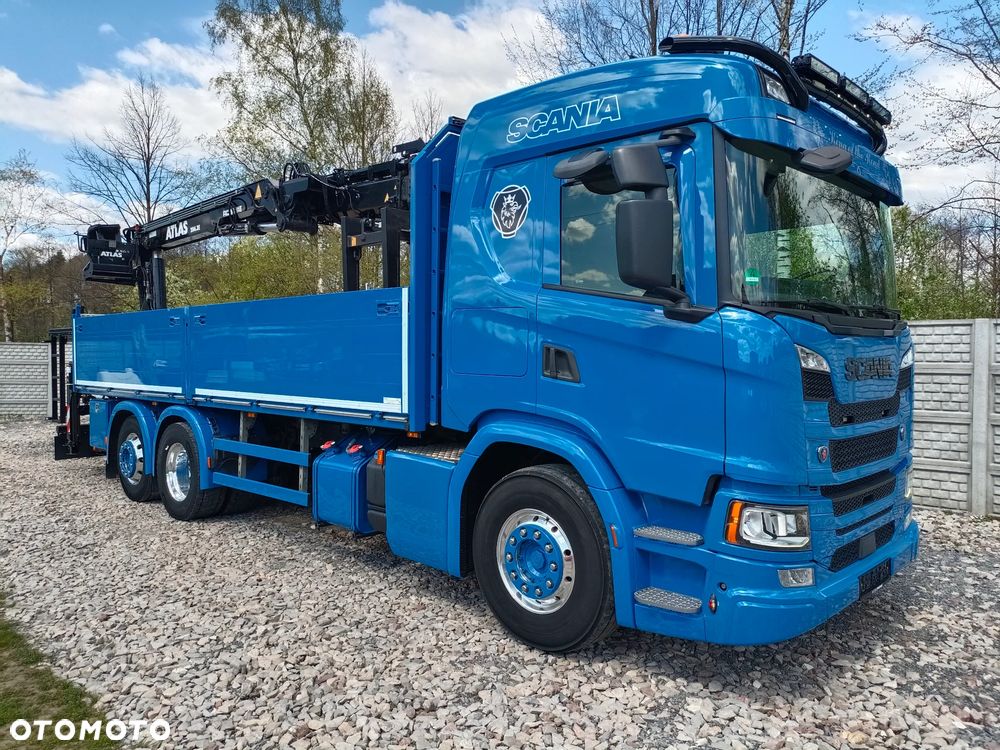 Scania ''S''  G 450* 6x2*+DŻWIG KRAN HDS ATLAS 206.3VE  WYSÓW 11,2m * Sterowanie Radiowe* ROTATOR* CHWYTAK do PALET* Skrzynia 6.8m* 298000km - JAK NOWA* z NIEMIEC - 1