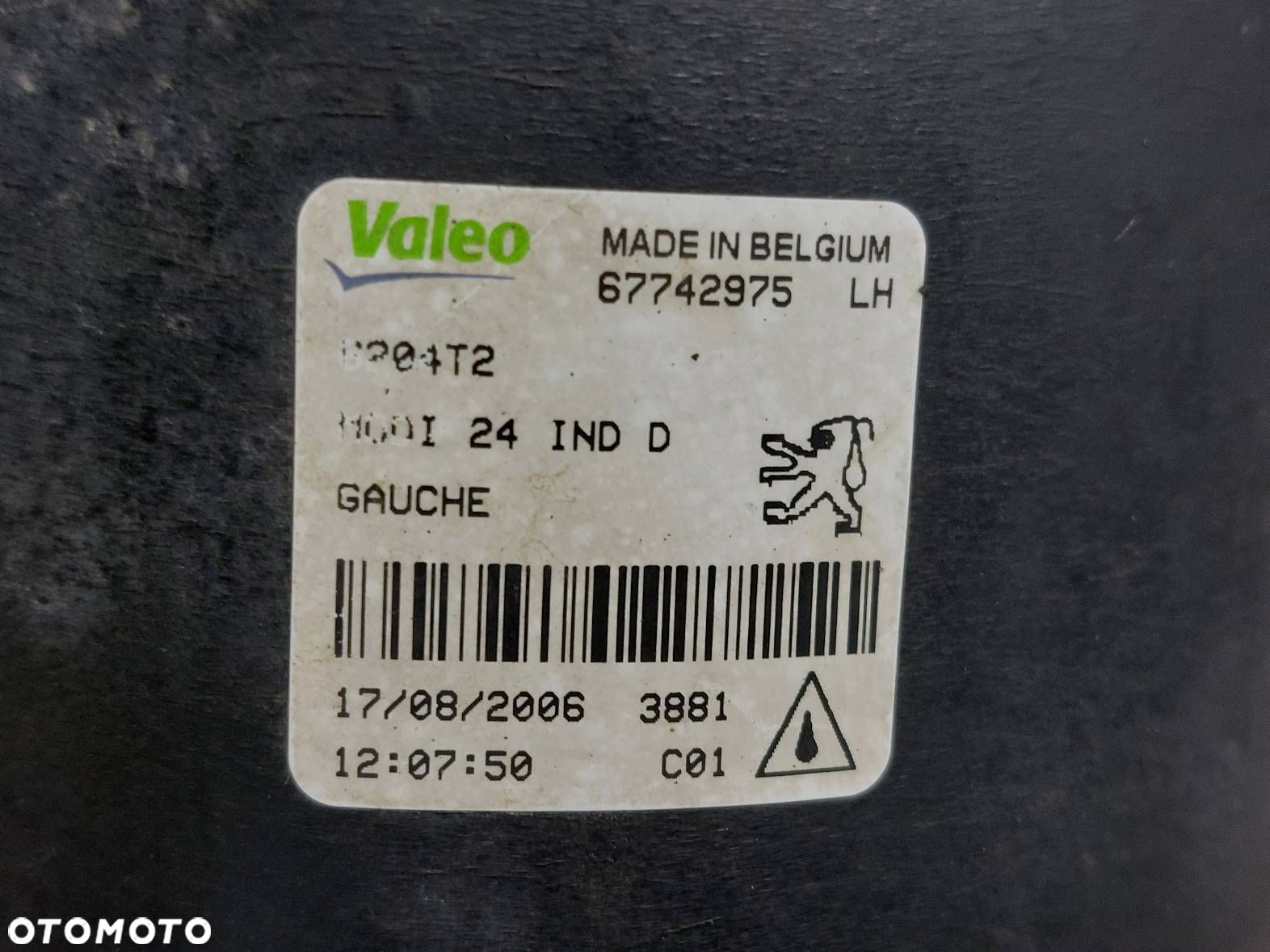 HALOGEN LEWY + PRAWY PRZÓD KOMPLET PEUGEOT 206 I 67742985 67742975 - 6
