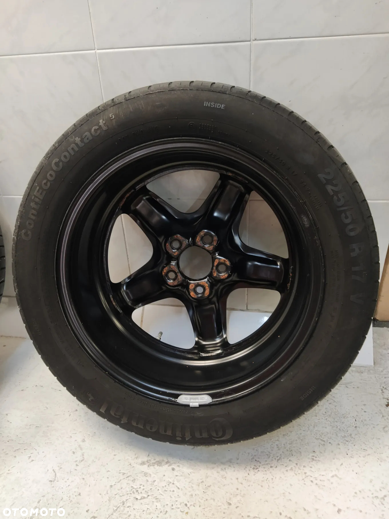 OPEL ASTRA J INSIGNIA 7X17 FELGI STALOWE R17 5X115 ET44 OPONY CONTINENTAL 225/50 KOŁA KOŁPAKI KOMPLET ORYGINAŁ - 6