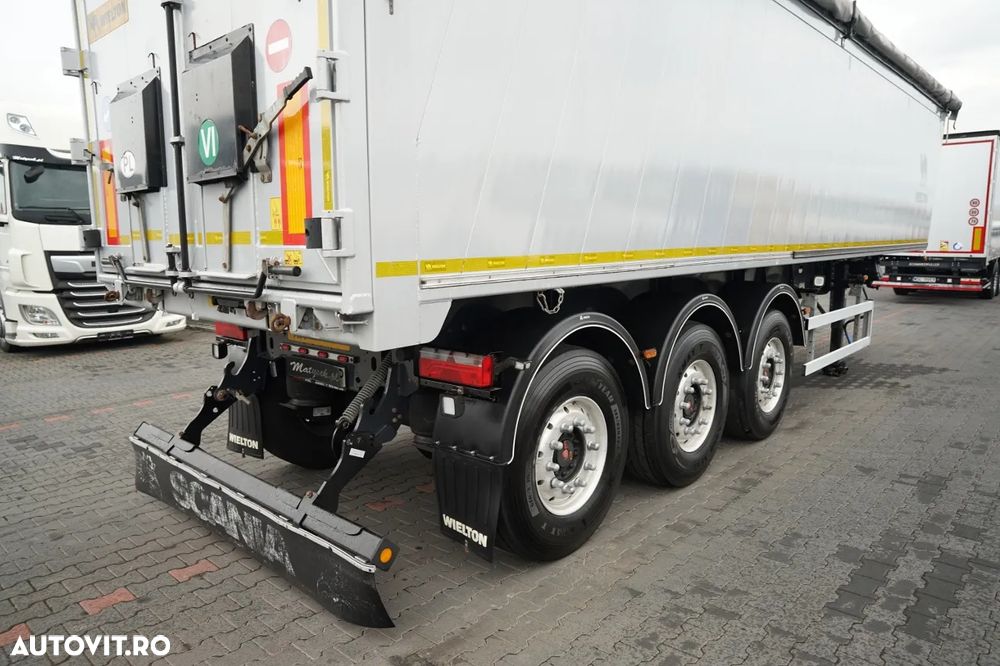 Wielton / SEMIREMORCĂ BASCULANTĂ - 46 m³ / ALUMINIU / AXĂ RIDICABILĂ / AXE SAF / GREUTATE: 6.130 KG / - 14