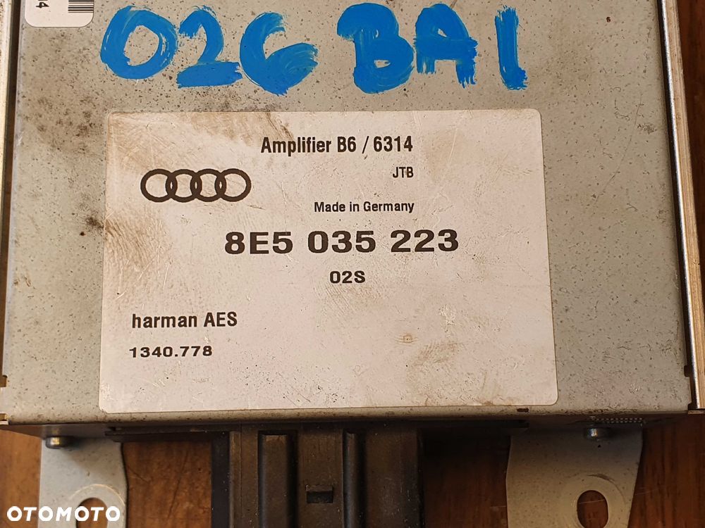 Wzmacniacz 8E5035223 Głosników Subwoofer Radio Antenowy Amplituner AUDI A4 B6 B7 sedan kombi - 2