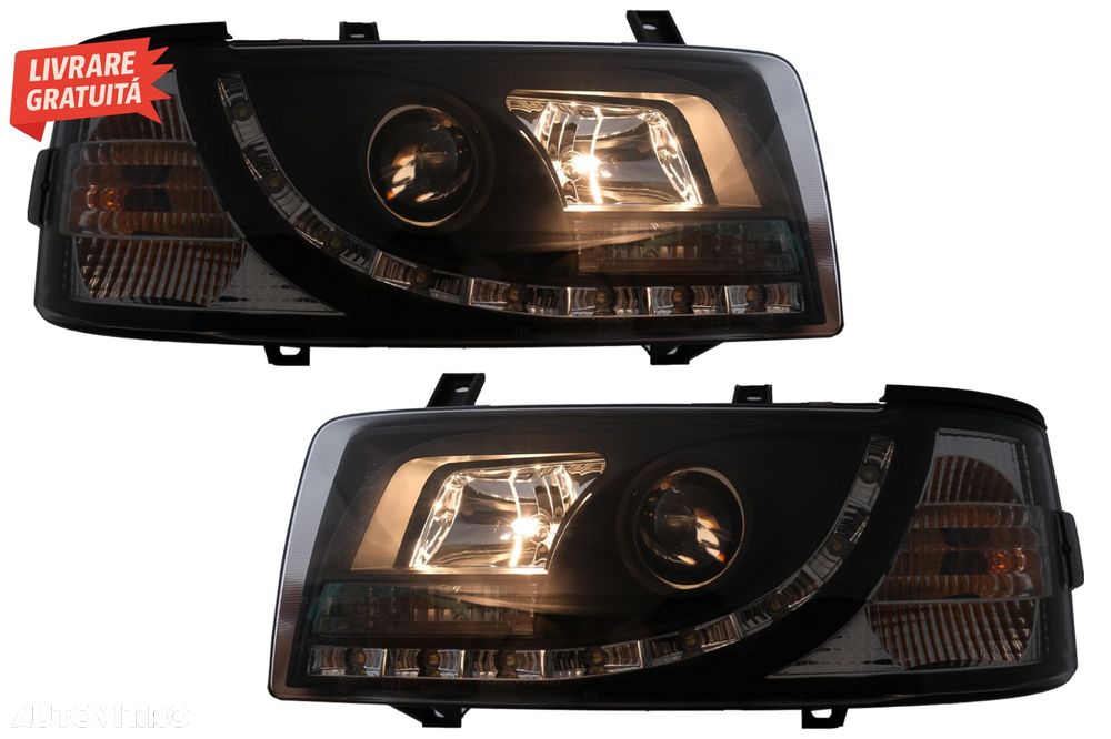 Faruri LED DRL VW Transporter T4 (1990-2003) Negru- livrare gratuita - 8