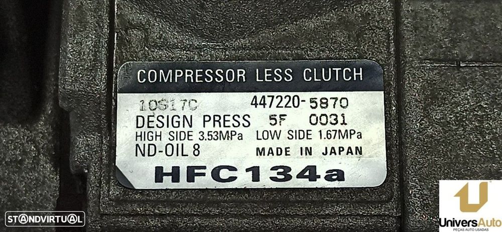 COMPRESSOR DE AR CONDICIONADO CHRYSLER VOYAGER (RG) 2.8 CRD SE GRAND VOYAGER (D) - 3