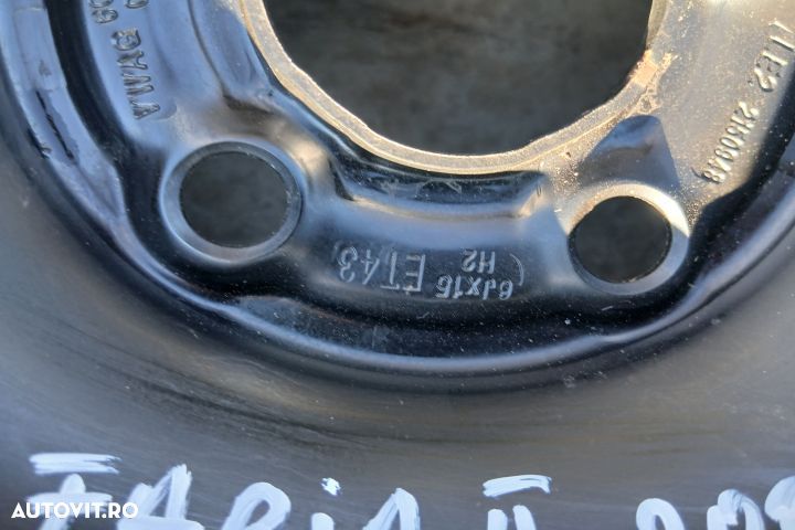 Roata de rezerva R15 6Q0601027M 195/55 R15 6JX15H2 ET43 6Q0601027M 19 - 4
