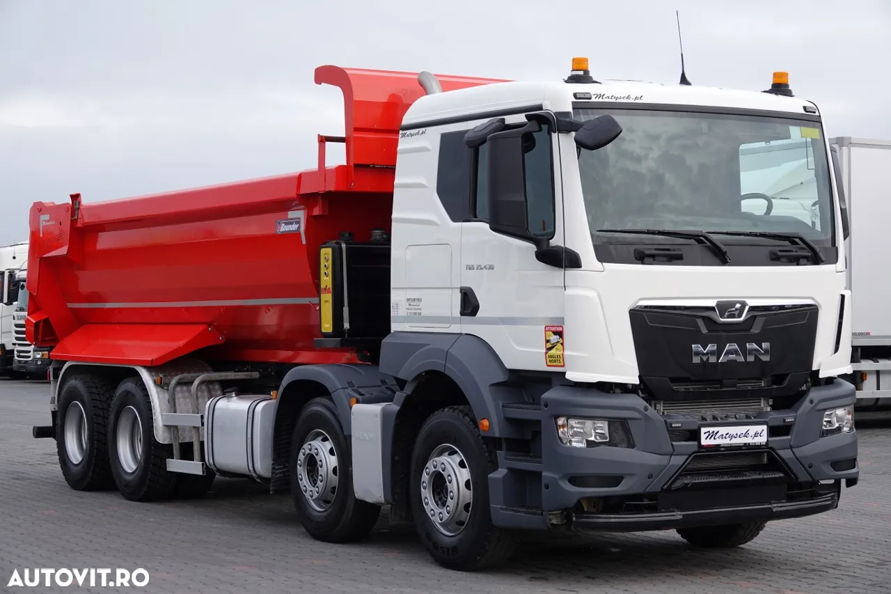 MAN TGS 35.430 / 8X4 / BASCULANĂ SPATE / HYDROCLAP / PNEURI 100% / 2022 / 109.000 PLN KM - 8
