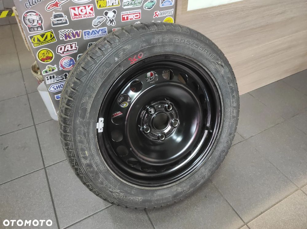 KOŁO ZAPASOWE DOJAZDOWE DOJAZDÓWKA R16 205 55 5X112 ET 42 6.5J 3C0601027AJ VW PASSAT B6 B7 CADDY GOLF 5 6 PLUS KOMBI JETTA TOURAN EOS AUDI A3 8P SKODA OCTAVIA 2 SEAT LEON 2 ALTEA TOLEDO 3 ALTEA XL WYSYŁKA !!! - 1