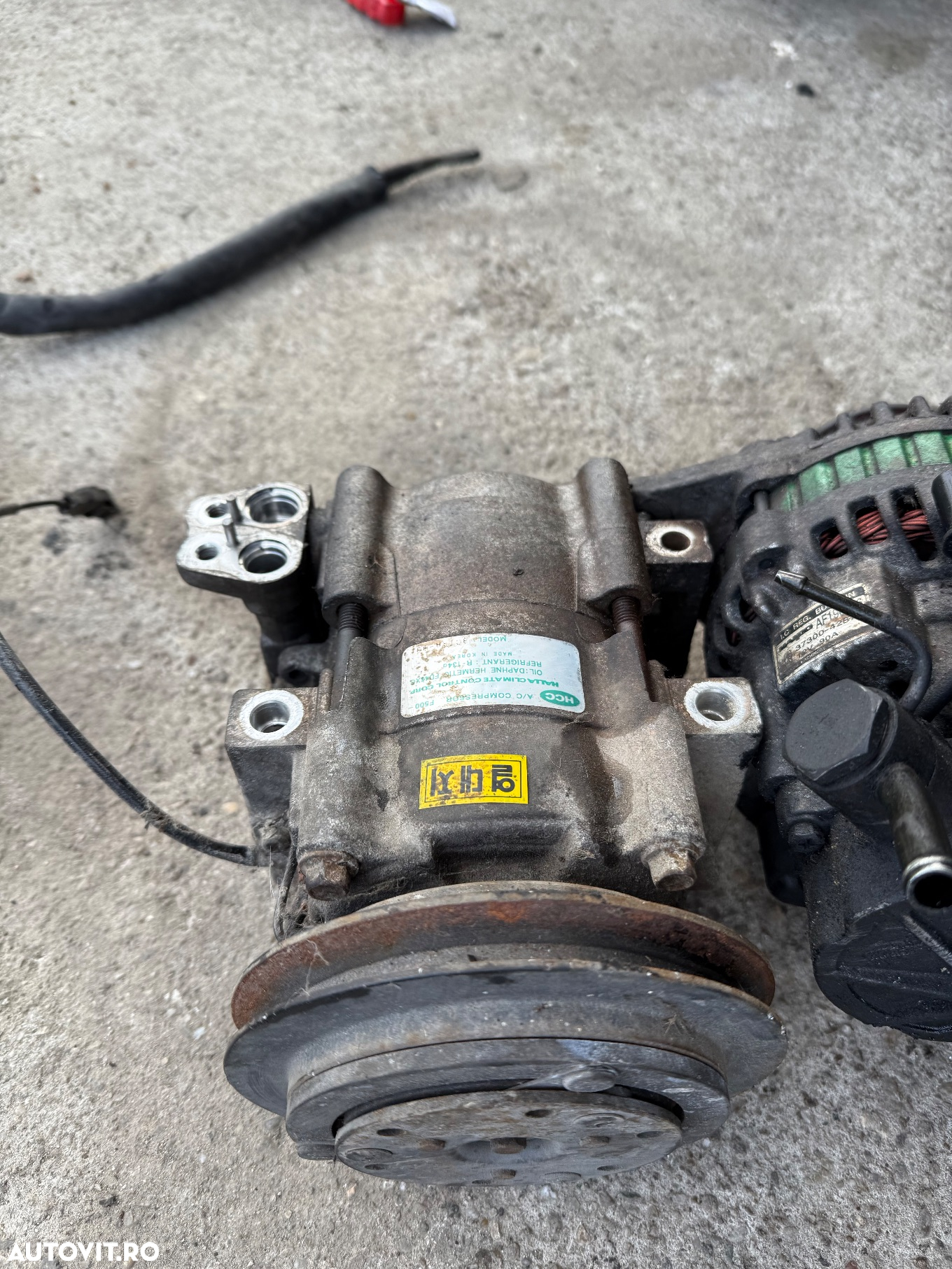 Alternator generator dinam cu pompa de vacuum vacum Hyundai Galloper Galoper 25 TD 2003 compresor clima ac radiator intercooler cu gmc sonde și electrvlave - 5
