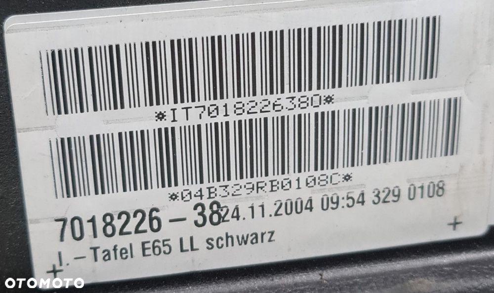 DESKA ROZDZIELCZA KONSOLA AIRBAG PASY BMW 7 E65 EU - 11