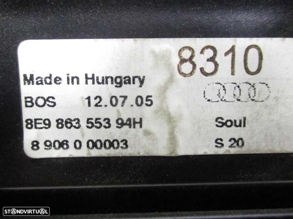 CHAPELEIRA TRASEIRA AUDI A4 AVANT 2005 - 1