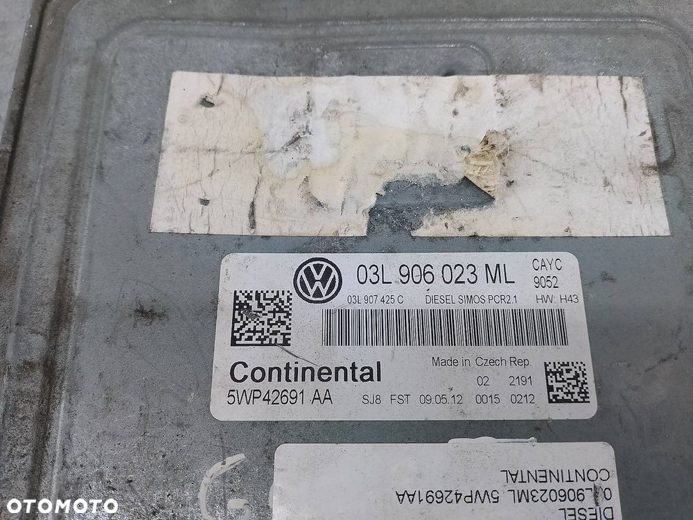 KOMPUTER, STEROWNIK VW GOLF VI 03L906023ML  03L907425C 5WP42691AA 1.6 - 6