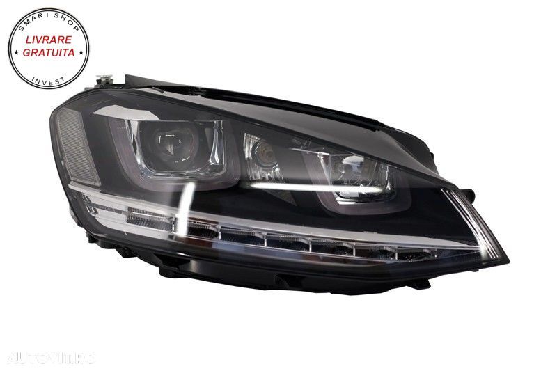 Faruri 3D LED VW Golf VII (2012-2017) R-Line LED Semnalizare Dinamica- livrare gratuita - 9