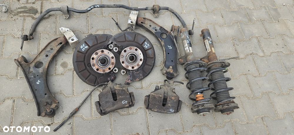 Amortyzator sprężyna lewy prawy przód przedni zwrotnica piasta wahacz drążek zacisk VW Golf 5 V kombi Jetta 1,4 TSI 2008r - 1