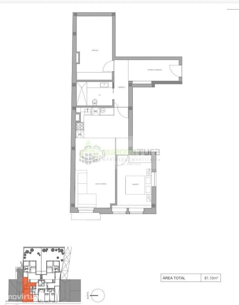 Apartamento T1+1 | Lugar de Garagem | BONFIM - Grande imagem: 2/9
