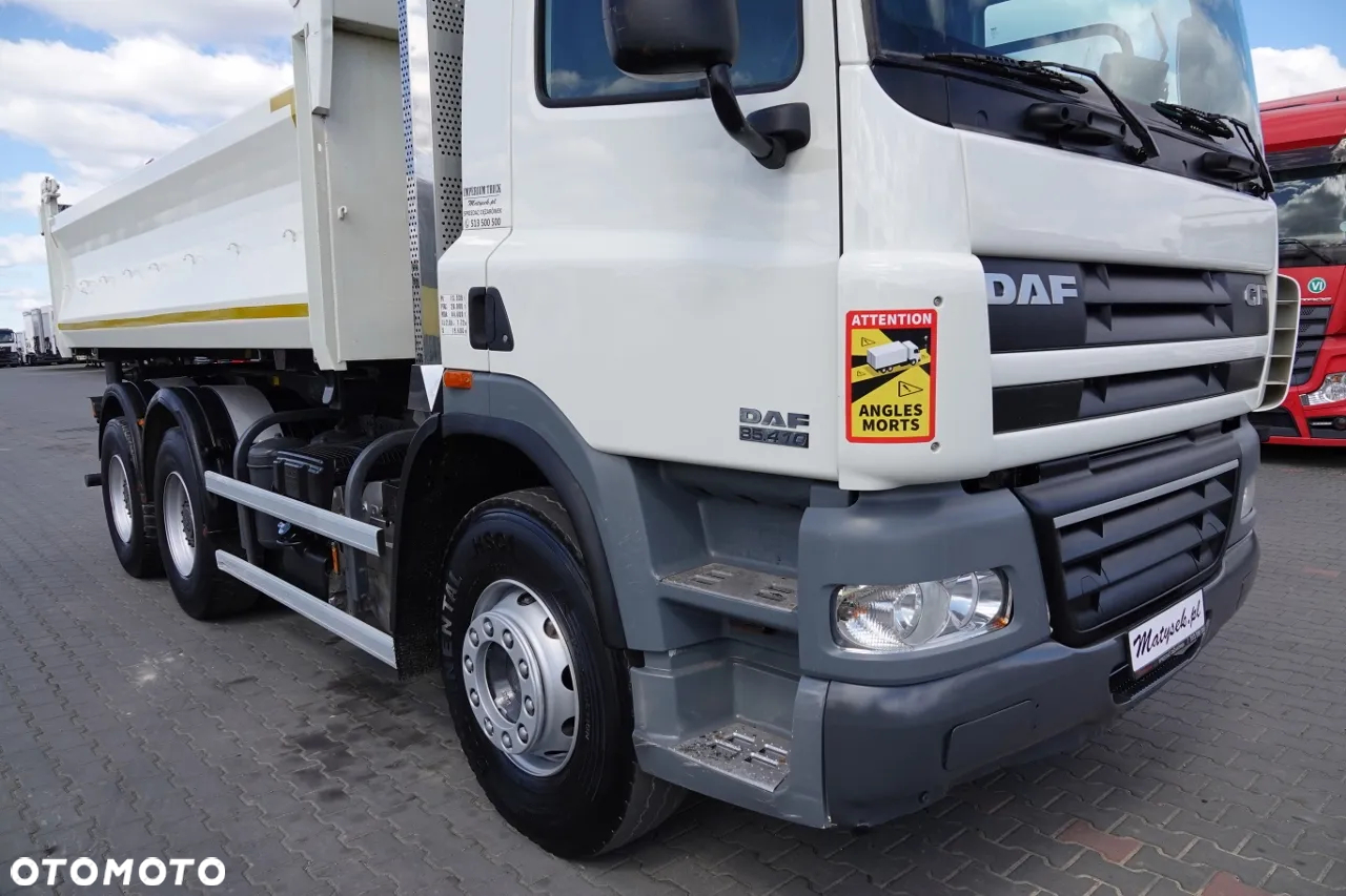 DAF CF 85.410 / 6X4 / WYWROTKA 2 STR / BORDMATIC / HYDROBURTA / MANUAL / SPROWADZONY - 13