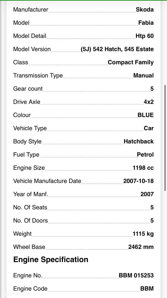Skoda Fabia 1.2 POLO IV IBIZA III Manualna 5-biegowa skrzynia biegów JHN - 2
