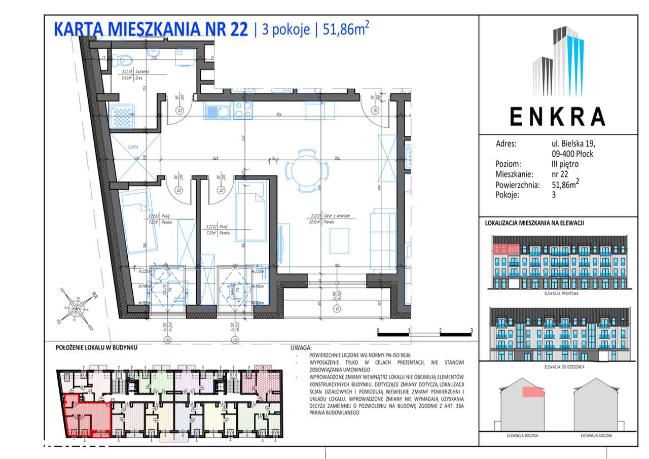Nowe Mieszkanie, 51,86 m2, Płock