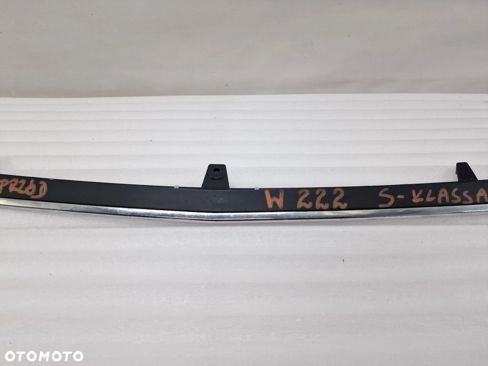 MERCEDES W222 S-KLASSA LISTWA / CHROM ZDERZAKA PRZEDNIEGO PRZÓD , NR A2228800108 , NR AUKCJI K204 - 4