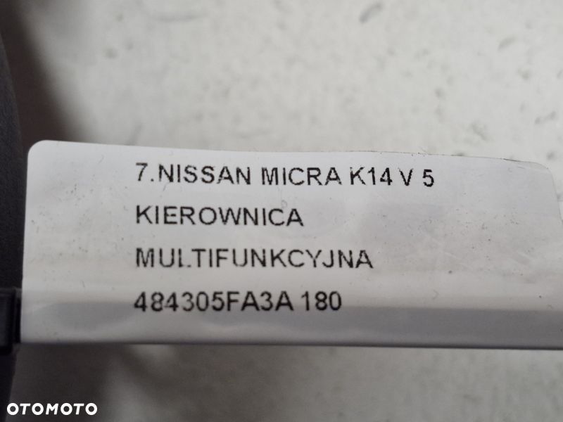 NISSAN MICRA K14 V 5 KIEROWNICA MULTIFUNKCYJNA 484305FA3A - 8