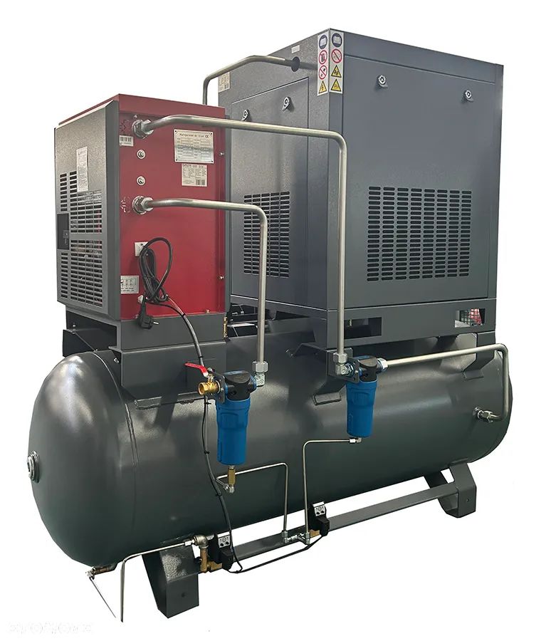 Kompresor Śrubowy 7,5KW 970L/min Zbiornik 500L Osuszacz Filtry Kupczyk - 7