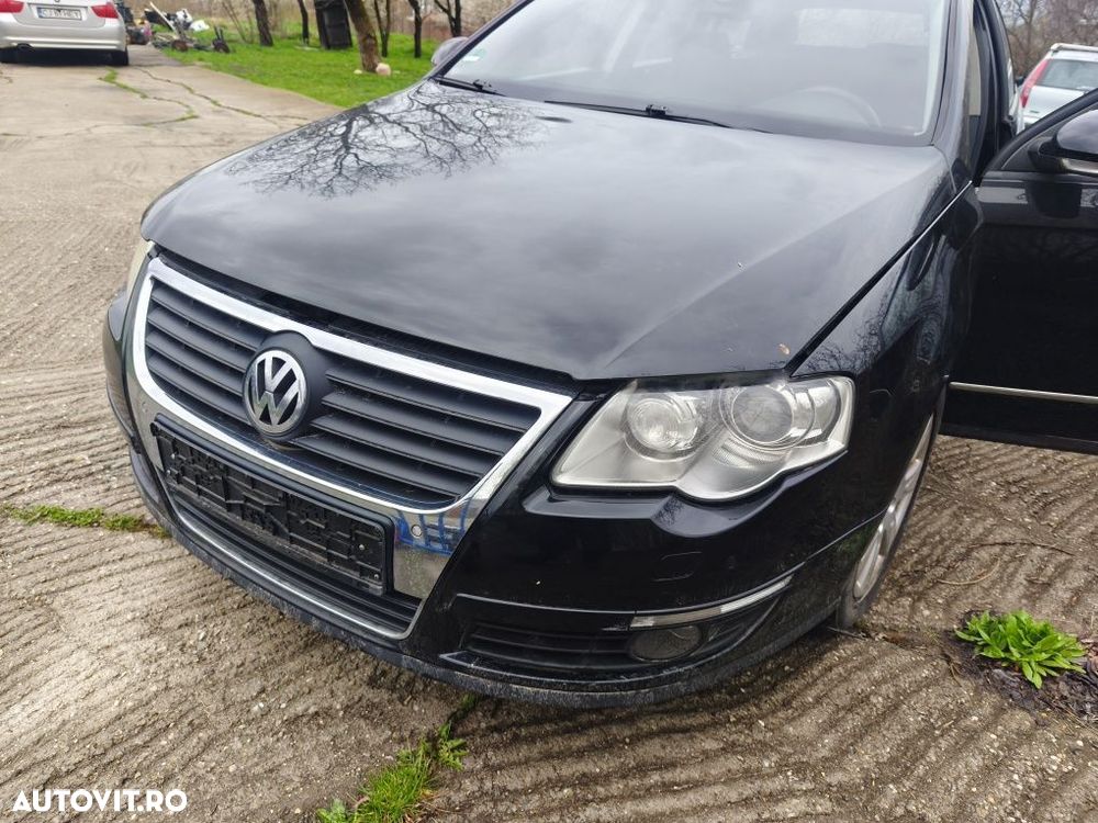 Față completă bot VW Passat B6 negru L041 bară faruri trager radiatoar - 3