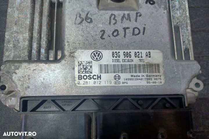 Calculator motor ECU 03G906021AB 0281012119 - 2.0 TDI BMP  03G906021A - 3