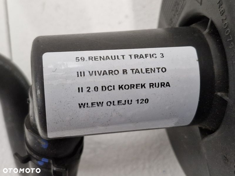 RENAULT TRAFIC III 3 VIVARO B TALENTO II 2.0 DCI KOREK WLEW RURA OLEJU 8200795333 - 7