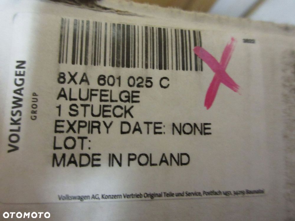 audi a1 felga aluminiowa 16 cali 8xa601025c - 6