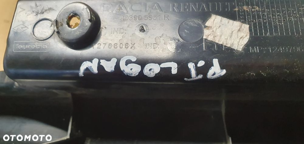 Osłona zaślepka lampy prawy tył Dacia Logan II 903905951R - 7
