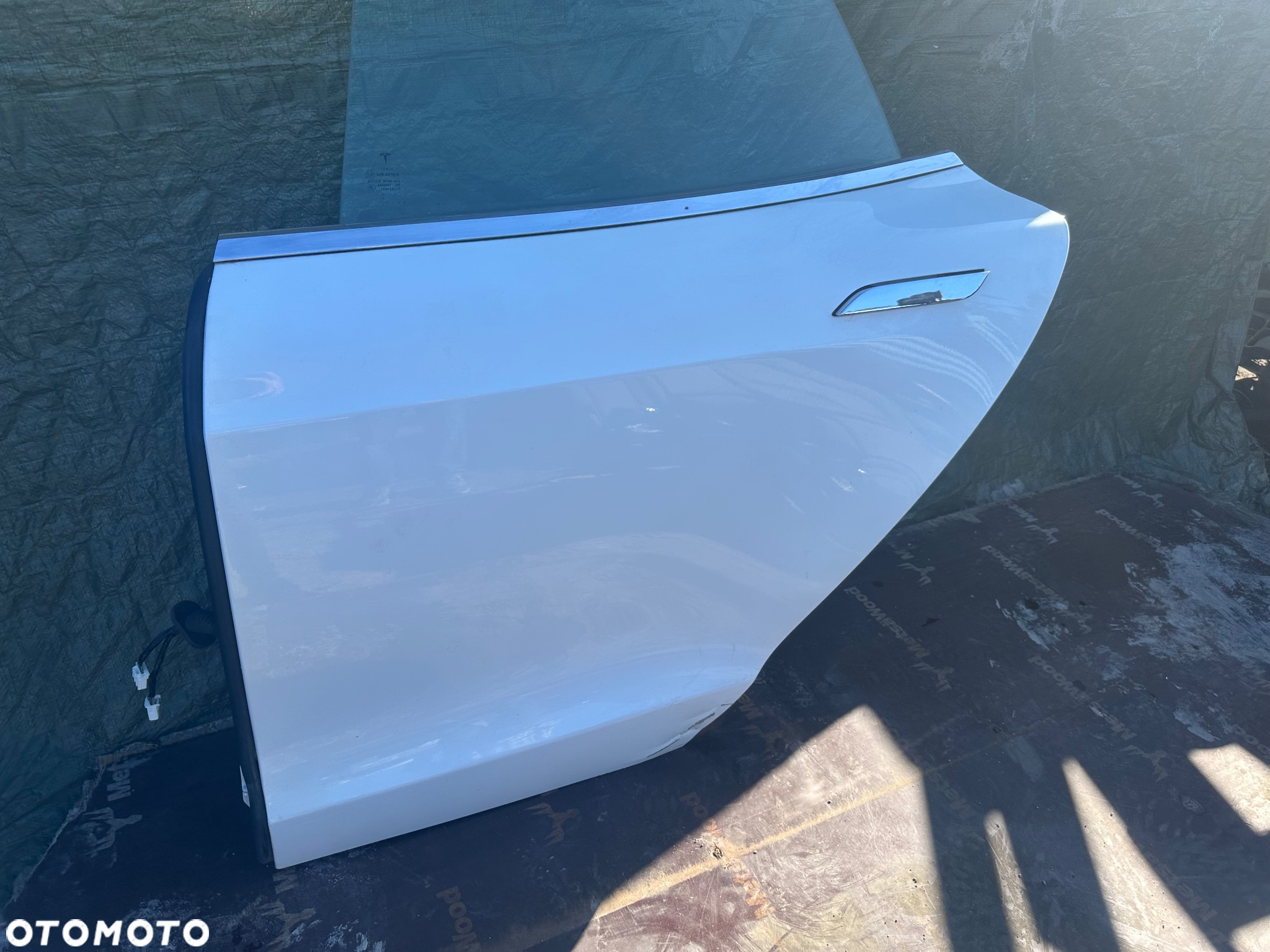 DRZWI KOMPLETNE LEWE TYLNE TESLA MODEL S PRZEDLIFT BIAŁE - 2