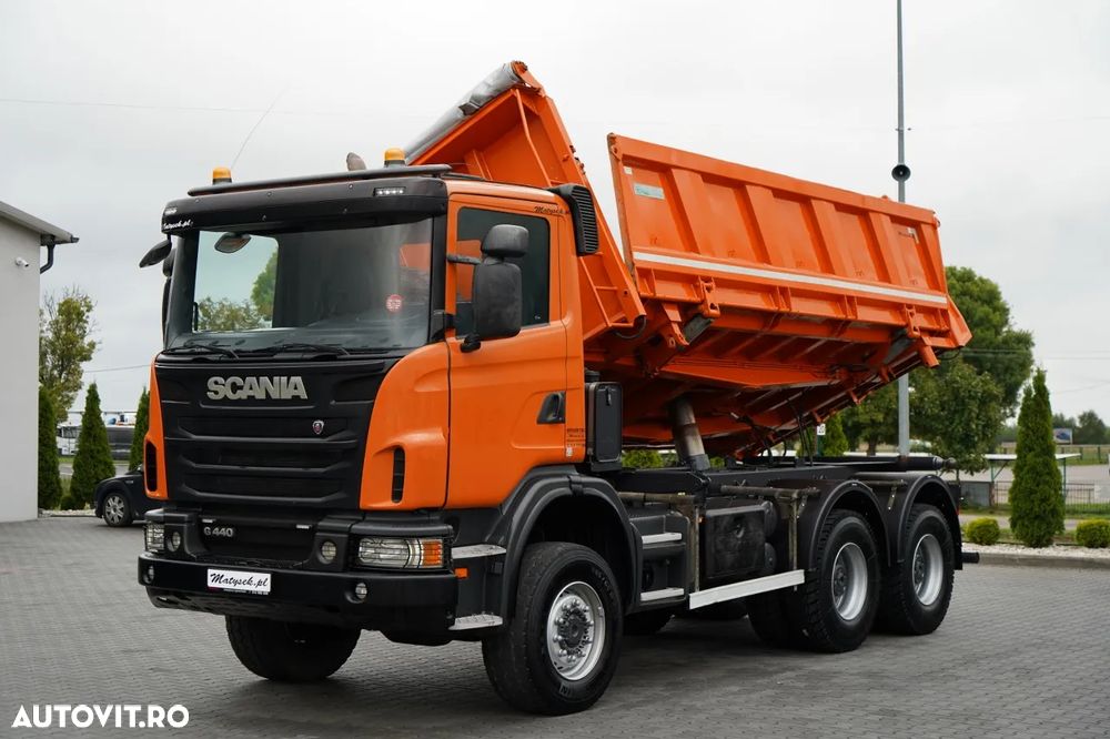 Scania G 440 / 6x6 / BASCULĂ TRIPLU / 2X HIDRODROBOOTS / BOARDMATIC / 100% ANVELOPE / MANUALĂ - 8