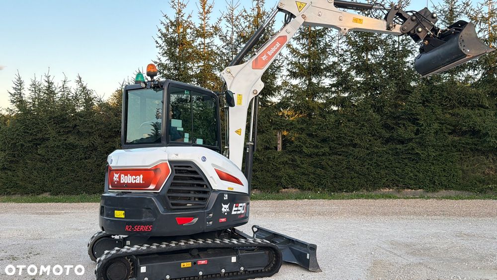 Bobcat Minikoparka Bobcat e50Z 5ton e55 e60 Cat 303.5 304  305 3xłyżki Ramię LOONG dodatkowe linie hydr wyjścia AUX1 + 2 przeciw waga MAX-dociążenie gąsienice 85% od nowości 1 właściciel z Niemiec Auto IDLEE po serwisie Widły wiertnica grabie i inne za dopłatą Szybkozłącze hydr Miller łyżka przedsiębierna Pług  Kubota Takeuchi Jcb - 13