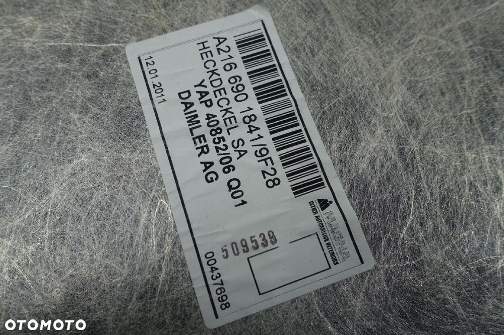 Mercedes C216 W216 TAPICERKA BAGAŻNIKA tył TYLNA - 4