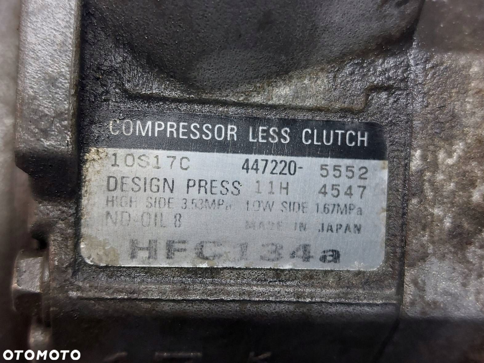 SPRĘŻARKA KOMPRESOR KLIMATYZACJI CHRYSLER  300C I 447220-5552 - 2