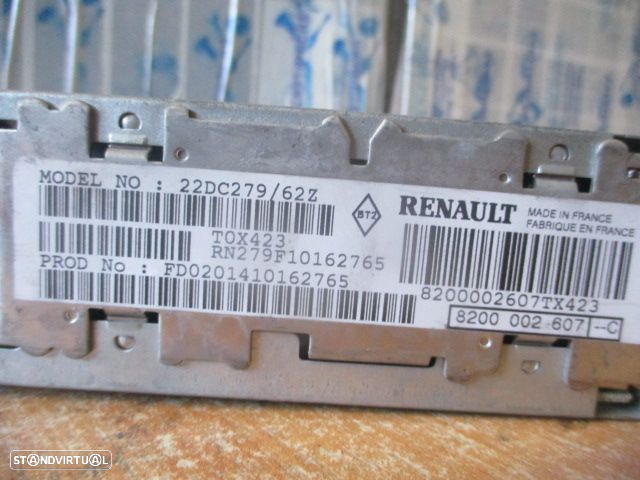 Radios 8200002607C RENAULT LAGUNA 2 2001 1.9DCI 120CV 5P CINZA ORIGINAL 22DC279/62Z RENAULT LAGUNA 2 2002 1.6 107CV 5P CINZA - 3