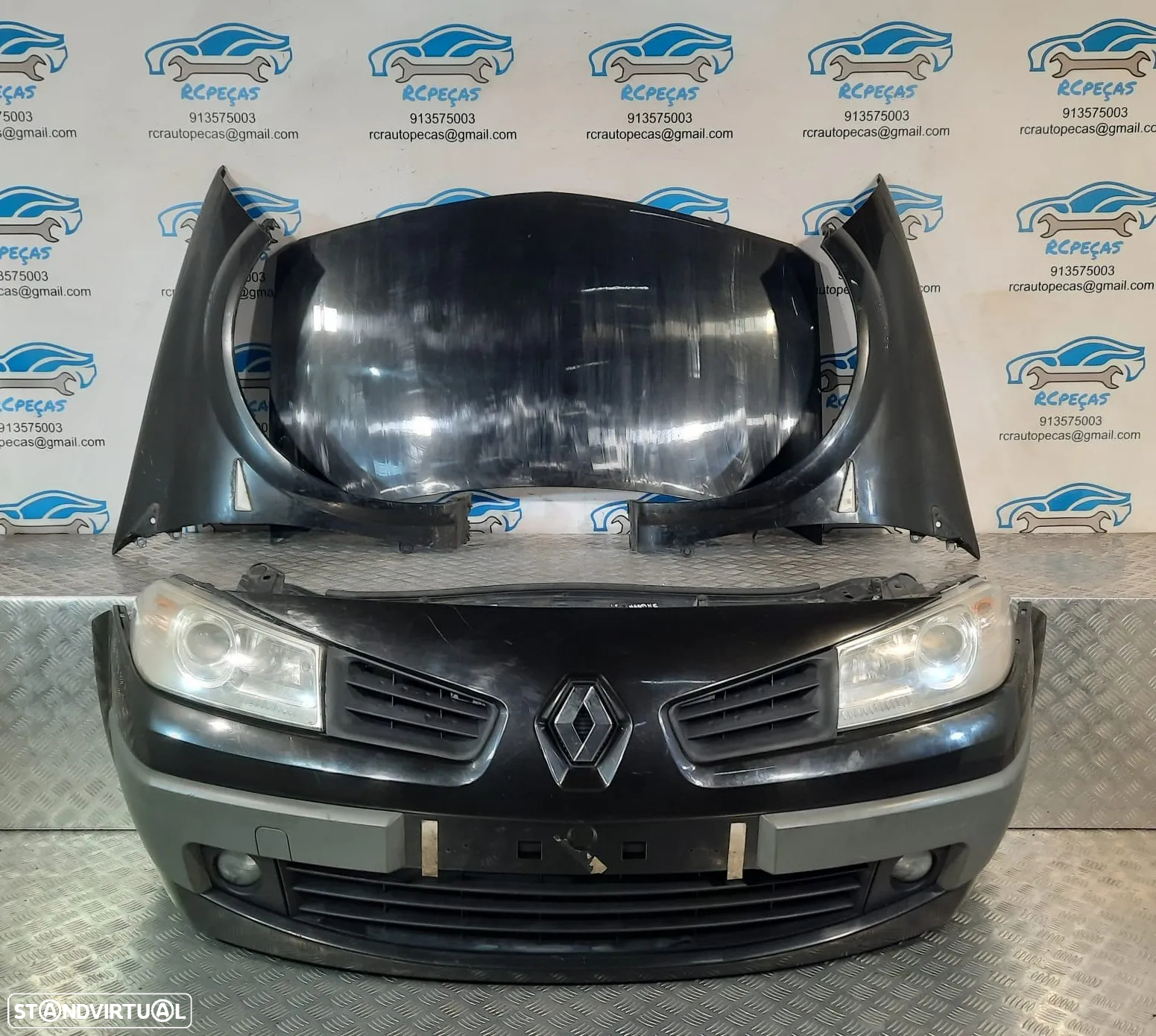 .FRENTE COMPLETA RENAULT MEGANE II 2 MK2 FACELIFT CAPOT PARACHOQUES GUARDA-LAMAS OTICAS RADIADOR VENTILADOR FRENTE FIBRA REFORÇO - 3