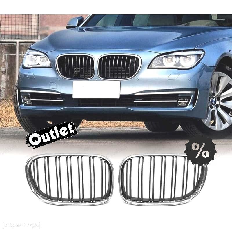 R148455C1 GRELHA FRONTAL BMW SERIE 7 F01 09-15 LOOK M CROMADO - 1