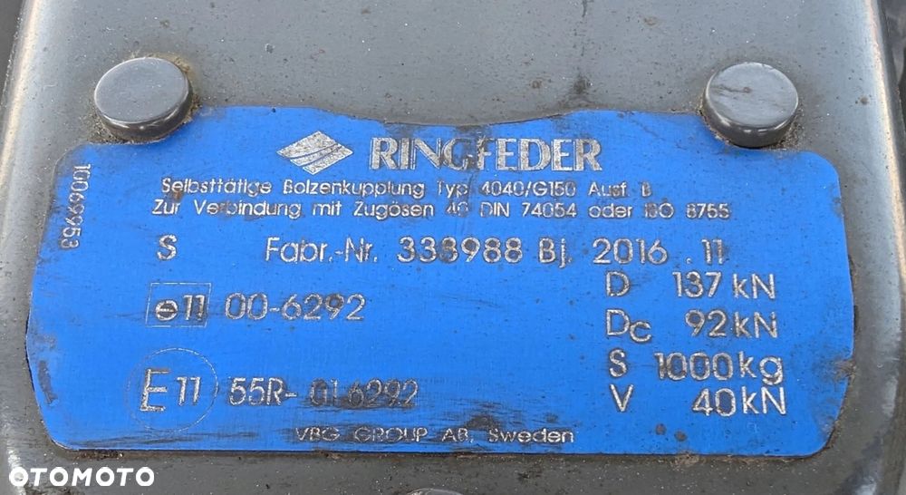 ZACZEP SPRZĘG RINGFEDER DAF - 10