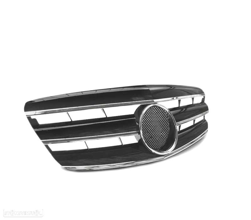 GRELHA FRONTAL MERCEDES W221 05-09 LOOK CL STYLE PRETA CROMADA - 2