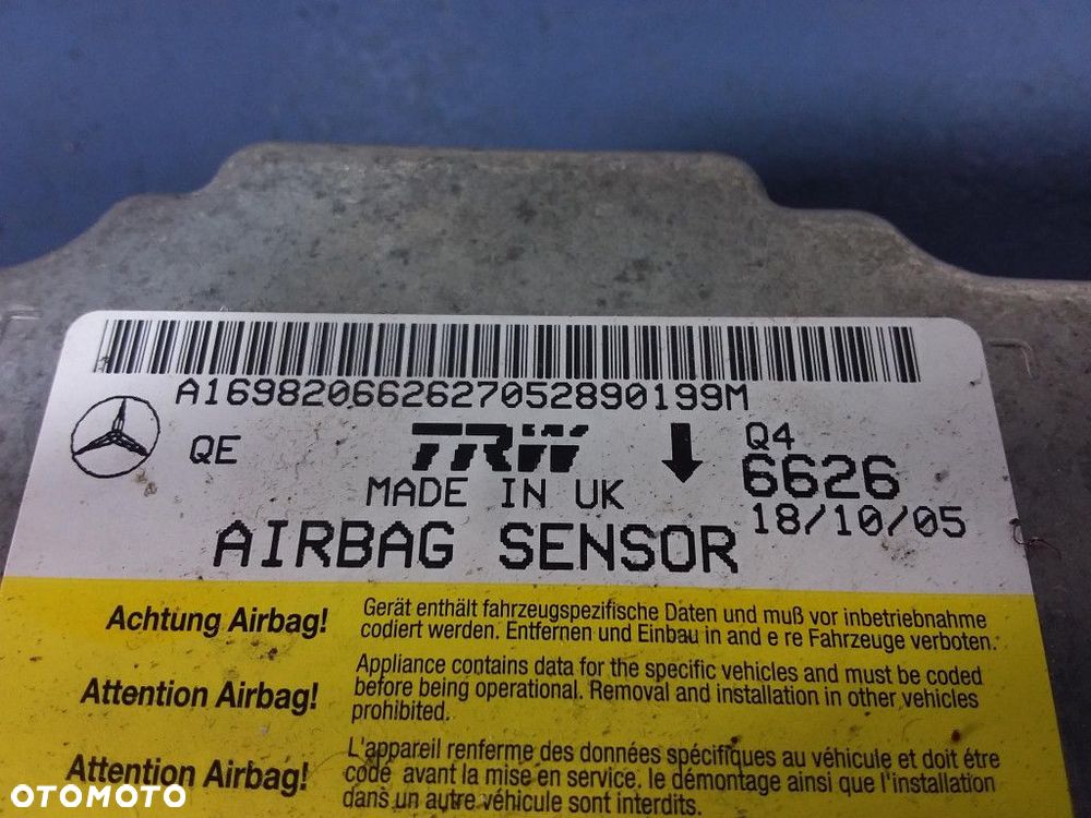 MERCEDES A W169 DESKA KONSOLA PODUSZKI EU - 12