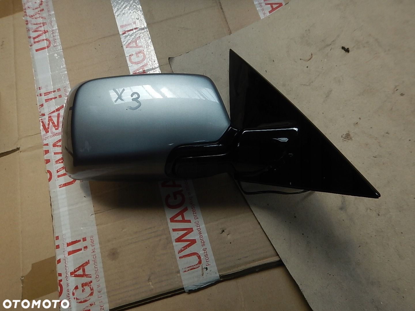 LUSTERKO PRAWE BMW X3 E83 LIFT TAŚMA  2 PIN EUROPA SILBERGRAU - 2
