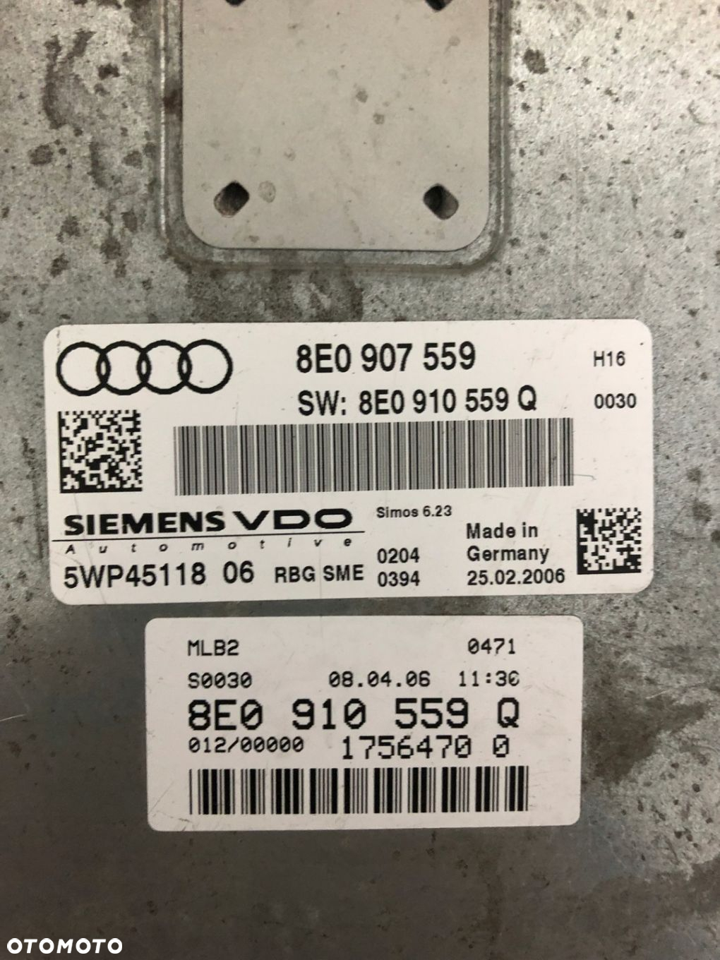 KOMPUTER STEROWNIK SILNIKA A4 B7 3.2 AUK 8E0907559 - 2