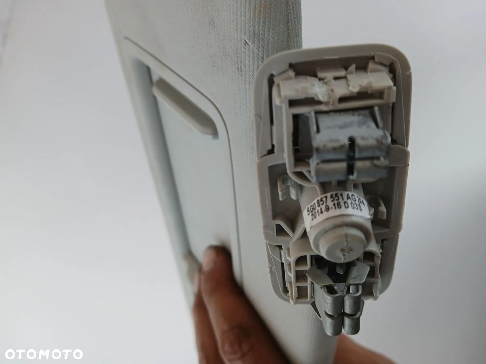 Osłona Daszek Przeciwsłoneczny Lewy Lewa VW Golf VII 7 5G0857551AG - 4