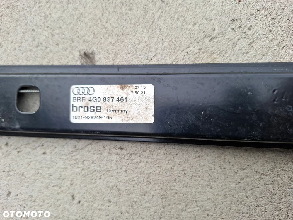 Podnośnik Mechanizm Szyby Lewy Przód Audi A6 C7 4G0837461 - 6