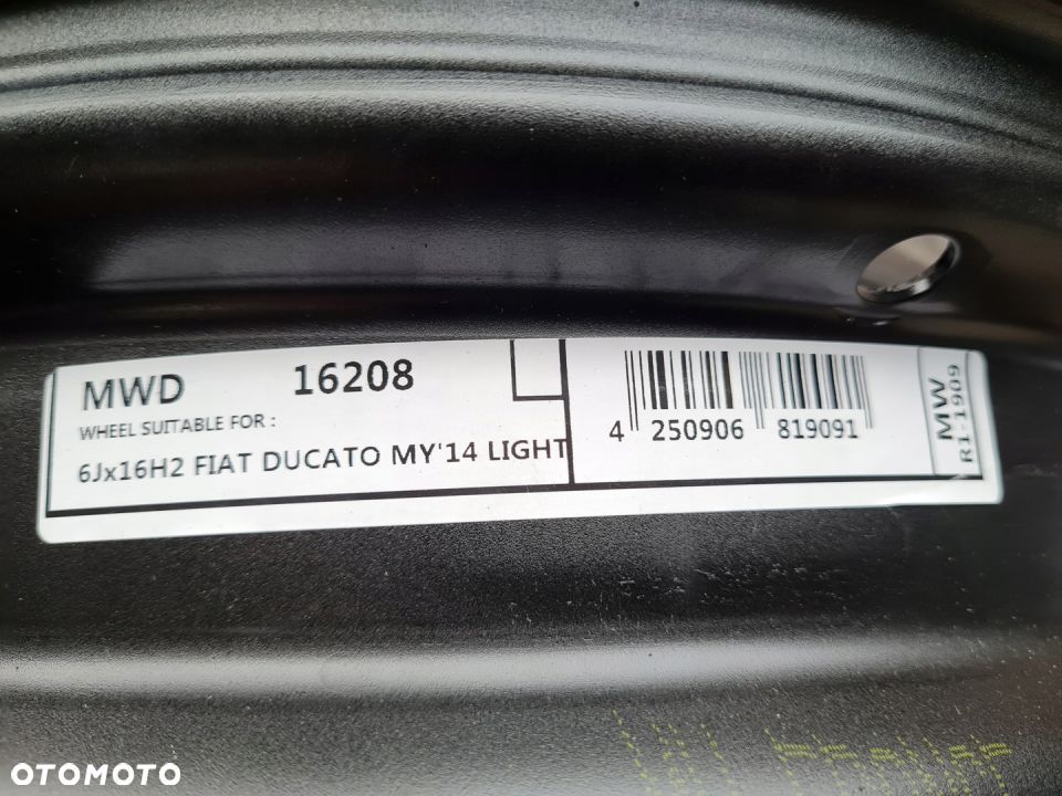 BOXER DUCATO Felgi Stalowe 6x16 5x118 ET68 NOWE - 6