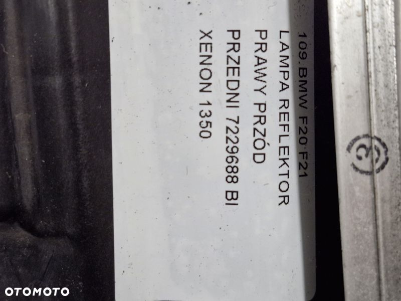 BMW F20 F21 LAMPA PRAWY PRZÓD PRAWA PRZEDNIA REFLEKTOR BI XENON 7229688 - 8