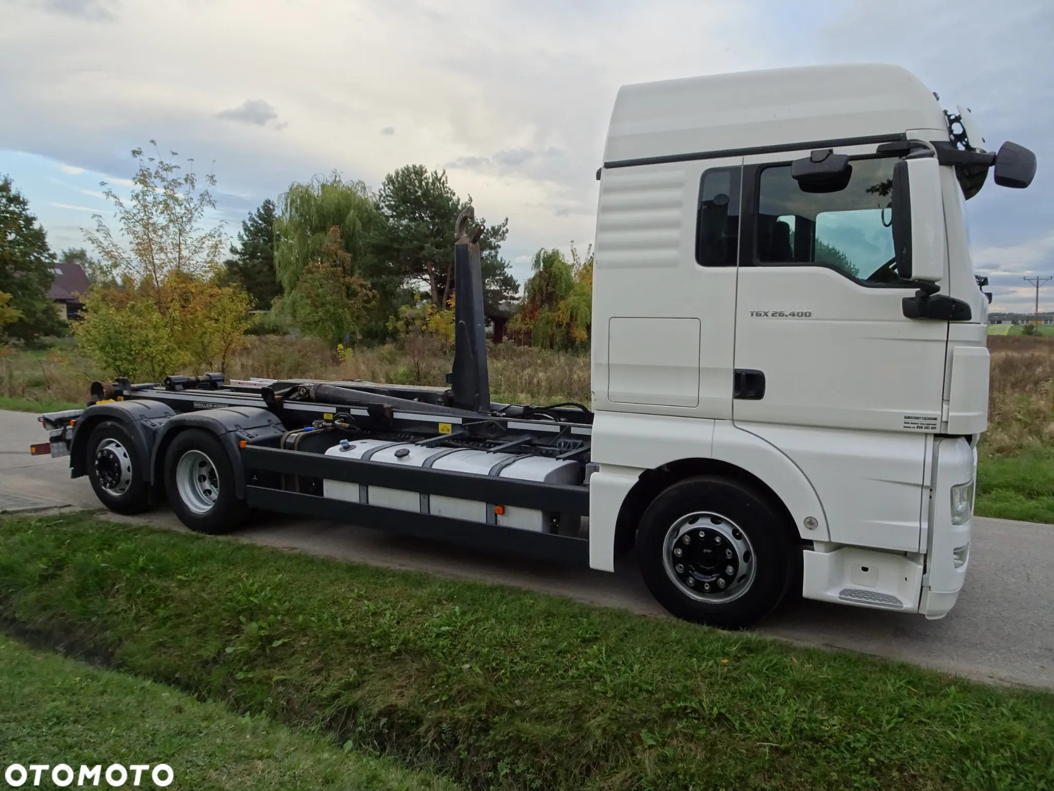 MAN TGS 26.440 6x2 hakowiec Meiller RK 20/70 idealny mały przebieg os skretna - 10