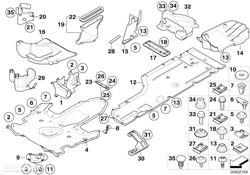 Painel resguardo inferior esquerdo BMW - 3