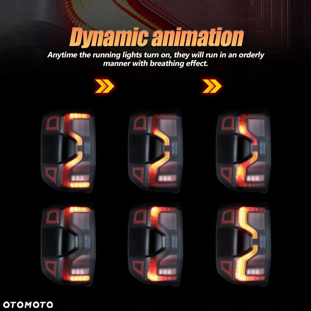 Lampy tyl ne kpl Led Neon Diodowe Raptor-look Ford Ranger VI 6 mk6 t9 2022- - 2