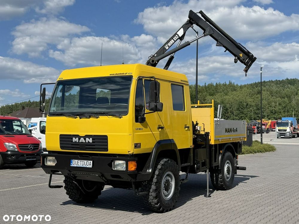 MAN LE 180C 4x4 DOKA 4.6/180KM Skrzyniowy + HDS Hiab 052-2 - 5