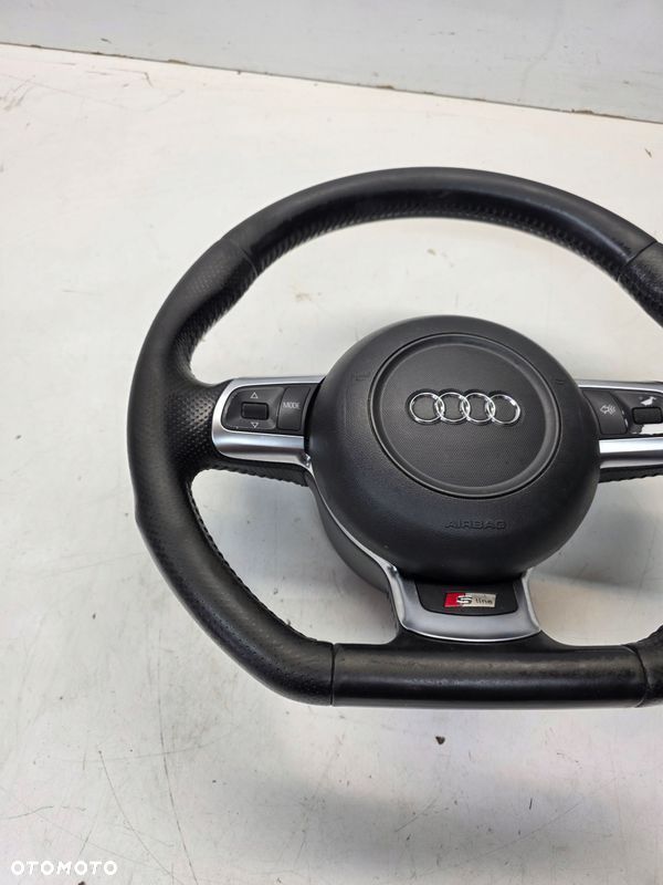 KIEROWNICA SKÓRA PIKOWANA ŚCIĘTA AUDI A3 8P A4 B7 TT 8J 8J0419091J KOMPLET - 3